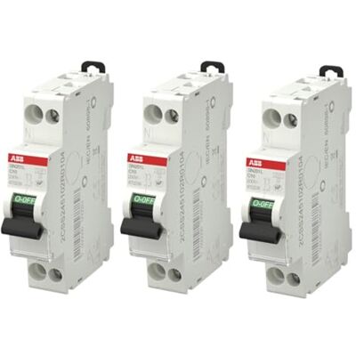 ABB Lot de 3 disjoncteurs Ph+N raccordement Vis 10A-4,5Ka Courbe C - Publicité ABB Lot de 3 disjoncteurs Ph+N raccordement Vis 10A-4,5Ka Courbe C - Publicité