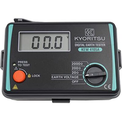 RaeSung KYORITSU 4105A Testeur numérique de résistance à la terre KYORITSU KEW 4105A Testeur de résistance multimètre numérique avec étui rigide - Publicité RaeSung KYORITSU 4105A Testeur numérique de résistance à la terre KYORITSU KEW 4105A Testeur de résistance multimètre numérique avec étui rigide - Publicité