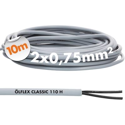 Lapp 10019910 Ölflex Classic, 10 m, 110 m, câble de commande 2 x 0,75 mm², sans conducteur de protection, gris, câble de raccordement flexible, résistant aux UV et à l'huile, gaine HFFR, pour câblage - Publicité Lapp 10019910 Ölflex Classic, 10 m, 110 m, câble de commande 2 x 0,75 mm², sans conducteur de protection, gris, câble de raccordement flexible, résistant aux UV et à l'huile, gaine HFFR, pour câblage - Publicité