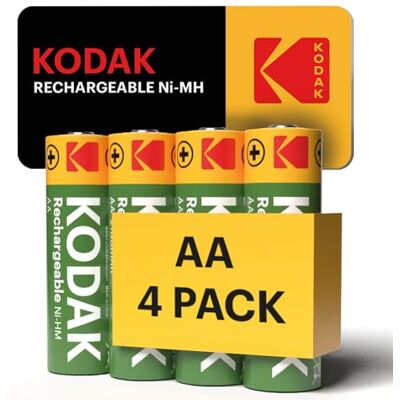 Kodak -Pile Rechargeable Ni-Mh Aa Rdc-4 Bl-) (4 - Publicité Kodak -Pile Rechargeable Ni-Mh Aa Rdc-4 Bl-) (4 - Publicité