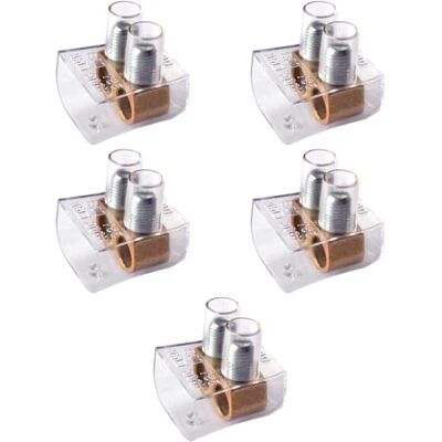 Electron 5 Bornes de boîte de dérivation double, bipolaire, section 2x 35mm² 35mmq, 2 pôles, borne pour câblage de boîte de dérivation, cloches, en polycarbonate et laiton, pour boîtes de dérivation, 500V 125A - Publicité Electron 5 Bornes de boîte de dérivation double, bipolaire, section 2x 35mm² 35mmq, 2 pôles, borne pour câblage de boîte de dérivation, cloches, en polycarbonate et laiton, pour boîtes de dérivation, 500V 125A - Publicité