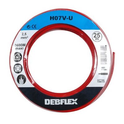 DEBFLEX H07V-U Câble rigide - 2,5mm² - 25m - Publicité DEBFLEX H07V-U Câble rigide - 2,5mm² - 25m - Publicité