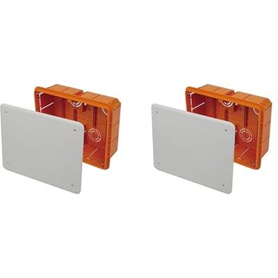 A2ZWORLD Lot de 2 boîtes de dérivation encastrables, 196 x 152 x 70 mm, PT06, boîte de dérivation encastrable murale, avec couvercle et vis, intérieur IP40 - Publicité A2ZWORLD Lot de 2 boîtes de dérivation encastrables, 196 x 152 x 70 mm, PT06, boîte de dérivation encastrable murale, avec couvercle et vis, intérieur IP40 - Publicité