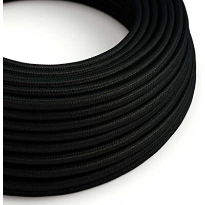 Creative Câble électrique Rond d'extérieur en Tissu Effet Soie Noir SM04 Compatible avec Le système EIVA IP65-1 Mètre - Publicité Creative Câble électrique Rond d'extérieur en Tissu Effet Soie Noir SM04 Compatible avec Le système EIVA IP65-1 Mètre - Publicité