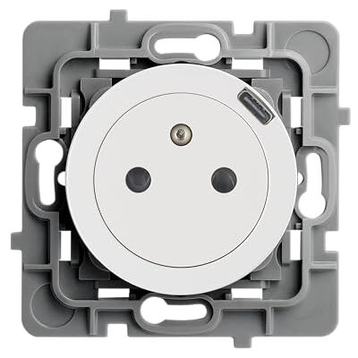 DEBFLEX Casual Evo Prise Électrique 2P+T avec Prise USB-C Prise Murale 16A Avec Puits Affleurant Plastique Installation Encastrée Blanche 76 x 76 x 39 mm - Publicité DEBFLEX Casual Evo Prise Électrique 2P+T avec Prise USB-C Prise Murale 16A Avec Puits Affleurant Plastique Installation Encastrée Blanche 76 x 76 x 39 mm - Publicité
