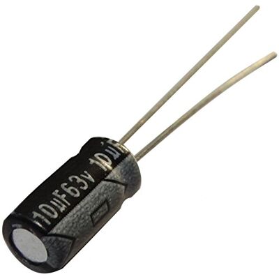AERZETIX : 20x Condensateur électrolytique chimique 10µF ± 20% 63V THT 105°C 1000h Ø5x11mm radial - Publicité AERZETIX : 20x Condensateur électrolytique chimique 10µF ± 20% 63V THT 105°C 1000h Ø5x11mm radial - Publicité