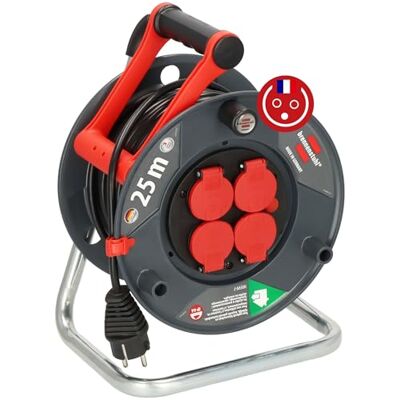 Brennenstuhl Garant V2 IP44 Enrouleur de câble extérieur 25m (Fabriqué en Allemagne, 4 Prises avec Protection Tactile renforcée, Plastique spécial) - Publicité Brennenstuhl Garant V2 IP44 Enrouleur de câble extérieur 25m (Fabriqué en Allemagne, 4 Prises avec Protection Tactile renforcée, Plastique spécial) - Publicité