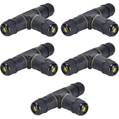 Electron Lot de 5 serre-câbles en T pour extérieur IP68 tripolaire 3 pôles, connexion rapide pour câble jusqu'à 2,5 mm², diamètre jusqu'à 12 mm, 220 V 230 V 16 A, pour environnements humides, pluie, jardin - Publicité Electron Lot de 5 serre-câbles en T pour extérieur IP68 tripolaire 3 pôles, connexion rapide pour câble jusqu'à 2,5 mm², diamètre jusqu'à 12 mm, 220 V 230 V 16 A, pour environnements humides, pluie, jardin - Publicité