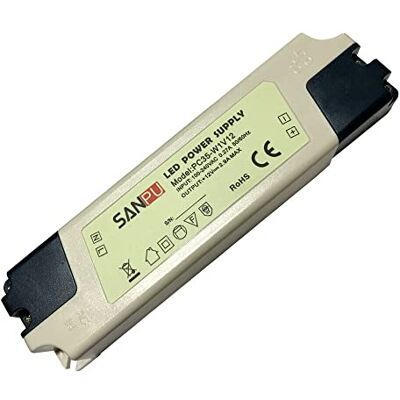 LEDSone Transformateur 240V 12V LED 35W Driver LED Alimentation 1.2A, Conducteur Transfo AC à DC, Adaptateur à Tension Constante pour 12 Volt CCTV MR16 G4 Ampoule et Bande Lumineuse LED - Publicité LEDSone Transformateur 240V 12V LED 35W Driver LED Alimentation 1.2A, Conducteur Transfo AC à DC, Adaptateur à Tension Constante pour 12 Volt CCTV MR16 G4 Ampoule et Bande Lumineuse LED - Publicité