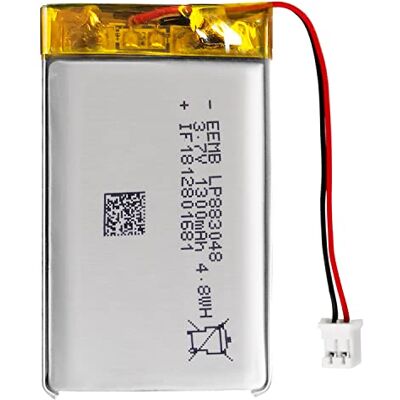 EEMB Batterie Lithium polymère 3,7V 1300mAh 883048 Batterie Rechargeable lipo avec connecteur JST avec VXI Blue Parrott vérifier la polarité de l'équipement et du connecteur Avant l'achat - Publicité EEMB Batterie Lithium polymère 3,7V 1300mAh 883048 Batterie Rechargeable lipo avec connecteur JST avec VXI Blue Parrott vérifier la polarité de l'équipement et du connecteur Avant l'achat - Publicité