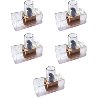 Electron Lot de 5 pinces unipolaires, section 25 mm² 25 mm², pince de câblage forbox, cloches, en polycarbonate et laiton, pour boîtes de jonction, portée 450 V 101 A - Publicité Electron Lot de 5 pinces unipolaires, section 25 mm² 25 mm², pince de câblage forbox, cloches, en polycarbonate et laiton, pour boîtes de jonction, portée 450 V 101 A - Publicité