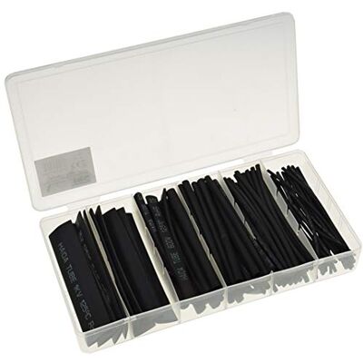 ChiliTec Lot de 100 gaines thermorétractables avec taux de rétrécissement 2:1, 10 cm de long, 6 tailles, isolation de câble, noir - Publicité ChiliTec Lot de 100 gaines thermorétractables avec taux de rétrécissement 2:1, 10 cm de long, 6 tailles, isolation de câble, noir - Publicité