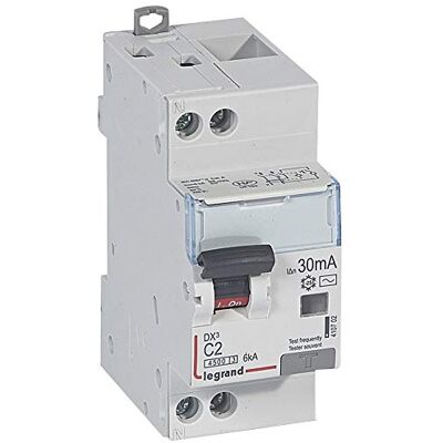 Legrand 410702 Disjoncteur différentiel 2A type AC 30mA courbe C DX³4500 1P+N - Publicité Legrand 410702 Disjoncteur différentiel 2A type AC 30mA courbe C DX³4500 1P+N - Publicité