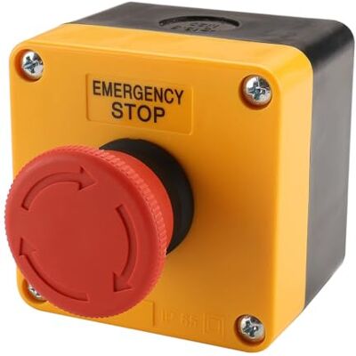 Baomain Interrupteur d'Arrêt d'Urgence avec Boîtier, Bouton Poussoir Champignon 10A 660V, 1NO 1NC, Étanche IP65, Signal d'Avertissement Rouge, Interrupteur à Coupure de Sécurité - Publicité Baomain Interrupteur d'Arrêt d'Urgence avec Boîtier, Bouton Poussoir Champignon 10A 660V, 1NO 1NC, Étanche IP65, Signal d'Avertissement Rouge, Interrupteur à Coupure de Sécurité - Publicité