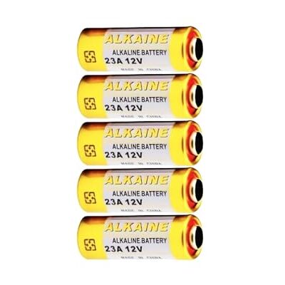 yefix Piles Alcaline 23A 12V Blister de 5 Piles pour télécommande Portail, Voiture, Garage - Publicité yefix Piles Alcaline 23A 12V Blister de 5 Piles pour télécommande Portail, Voiture, Garage - Publicité