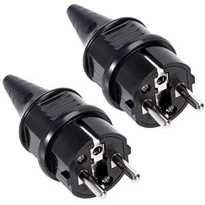 GUNGY Prise electrique male Fiche electrique 250V 16A Prises Males pour Câble 6 16mm Protection IP44 Adaptée à Intérieur Fiches de Rechange Noir 2 Pièces - Publicité GUNGY Prise electrique male Fiche electrique 250V 16A Prises Males pour Câble 6 16mm Protection IP44 Adaptée à Intérieur Fiches de Rechange Noir 2 Pièces - Publicité