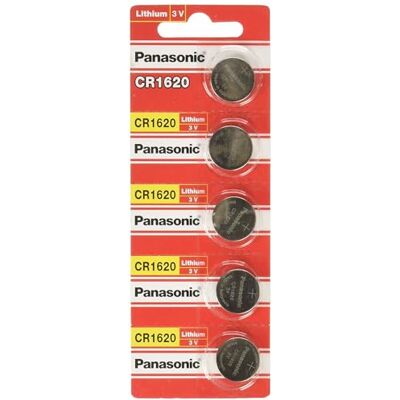 Panasonic Lithium Battery CR1620 Pack of 5 Batteries - Publicité Panasonic Lithium Battery CR1620 Pack of 5 Batteries - Publicité