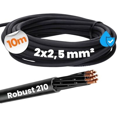 Lapp 0021946 Ölflex Robust 210 Ligne pilote tous temps 2 x 2,5 mm² sans conducteur de protection pour l'extérieur I flexible I résistant aux UV I câble de raccordement 2 x 2,5 mm - Publicité Lapp 0021946 Ölflex Robust 210 Ligne pilote tous temps 2 x 2,5 mm² sans conducteur de protection pour l'extérieur I flexible I résistant aux UV I câble de raccordement 2 x 2,5 mm - Publicité