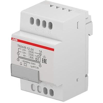 ABB TS24/8-12-24 - Transformateur de sonnette 24VA, 8-12-24VAC - Type de produit - Publicité ABB TS24/8-12-24 - Transformateur de sonnette 24VA, 8-12-24VAC - Type de produit - Publicité