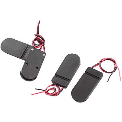 TopHomer 6V Interrupteur On/Off 2x3V CR2032 Pile Bouton Porte Pile Boîte à Pince Boîtier pour LED avec Câble Noir - Publicité TopHomer 6V Interrupteur On/Off 2x3V CR2032 Pile Bouton Porte Pile Boîte à Pince Boîtier pour LED avec Câble Noir - Publicité