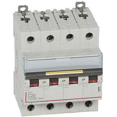 Legrand Disjoncteur DX³ 10000-16kA 4P 400V~ 20A courbe C 4 modules - Publicité Legrand Disjoncteur DX³ 10000-16kA 4P 400V~ 20A courbe C 4 modules - Publicité