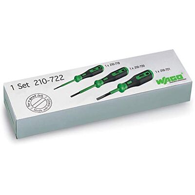 WAGO Kit standard de tournevis manuels 210-722 (133 g, noir/vert) - Publicité WAGO Kit standard de tournevis manuels 210-722 (133 g, noir/vert) - Publicité