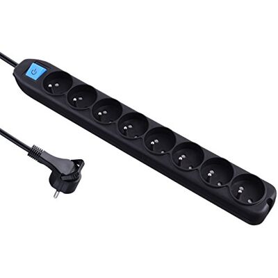 Electraline 32055 Bloc Multiprise 8 Prises avec interrupteur câble 1,5 m - Publicité Electraline 32055 Bloc Multiprise 8 Prises avec interrupteur câble 1,5 m - Publicité