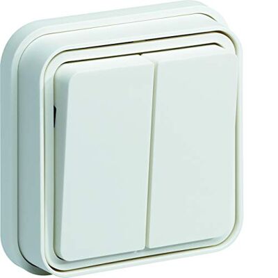 Hager Conmutador doble, empotrar, blanco - Publicité Hager Conmutador doble, empotrar, blanco - Publicité
