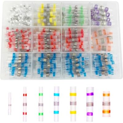 Semzhong 400 PCS Joint de Soudure Connecteur de Fil Isolés 7 Tailles de Etanche Cosse Soudure avec Gaine Thermoretractable Thermorétractables Souder Bout pour Motos Electriques Marine Automobile - Publicité Semzhong 400 PCS Joint de Soudure Connecteur de Fil Isolés 7 Tailles de Etanche Cosse Soudure avec Gaine Thermoretractable Thermorétractables Souder Bout pour Motos Electriques Marine Automobile - Publicité