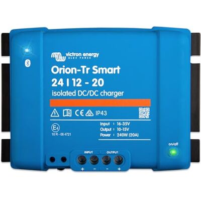 Victron Energy Orion-TR Smart 24/12-Volt 20 A 240 W CC-CC Chargeur Isolé (Bluetooth) - Publicité Victron Energy Orion-TR Smart 24/12-Volt 20 A 240 W CC-CC Chargeur Isolé (Bluetooth) - Publicité