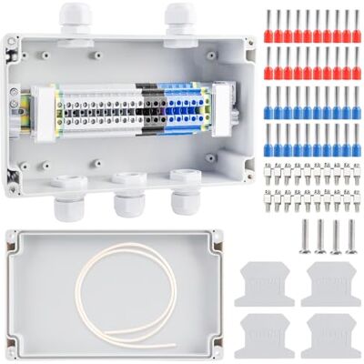 PORFOYO Boîte de Dérivation Étanche Exterieur,Boîte de Jonction Étanche IP68,Boite de Derivation Electrique,Boîte de Connexion Electrique Exterieur pour Sol Humides Projets de Bricolage(20 * 12 * 7.5cm) - Publicité PORFOYO Boîte de Dérivation Étanche Exterieur,Boîte de Jonction Étanche IP68,Boite de Derivation Electrique,Boîte de Connexion Electrique Exterieur pour Sol Humides Projets de Bricolage(20 * 12 * 7.5cm) - Publicité