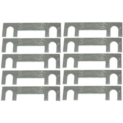 AERZETIX : 10x Fusible à Languette Lame 50A pour Porte-fusible Courant Fort Argent C42202 - Publicité AERZETIX : 10x Fusible à Languette Lame 50A pour Porte-fusible Courant Fort Argent C42202 - Publicité