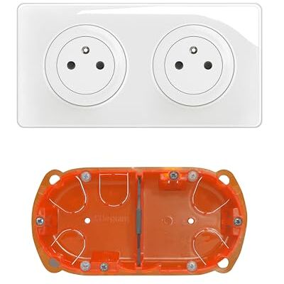 Legrand Prise Electrique Double Céliane Surface Confort avec Plaque + Boîte à Encastrer Prise Affleurante avec Socle Rétractable Blanc - Publicité Legrand Prise Electrique Double Céliane Surface Confort avec Plaque + Boîte à Encastrer Prise Affleurante avec Socle Rétractable Blanc - Publicité