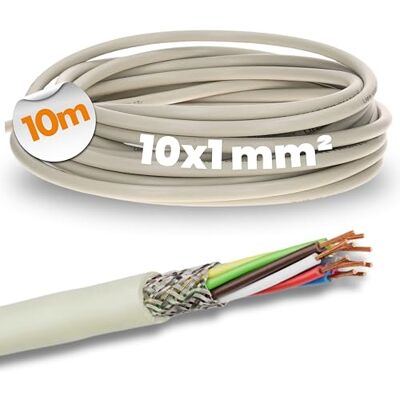 Lapp 0034810 LiYCY Câble de commande blindé 10 x 1 mm² I Câble de données en PVC gris I Câble de connexion LED I Câble de commande 10 fils pour armoires électriques I Câble à souder - Publicité Lapp 0034810 LiYCY Câble de commande blindé 10 x 1 mm² I Câble de données en PVC gris I Câble de connexion LED I Câble de commande 10 fils pour armoires électriques I Câble à souder - Publicité