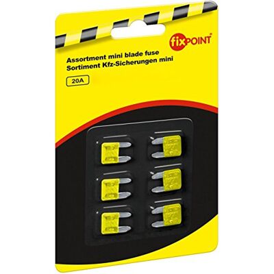 goobay Fixpoint Assortiment de minis fusibles, 20A, jaune, 6 - Publicité goobay Fixpoint Assortiment de minis fusibles, 20A, jaune, 6 - Publicité