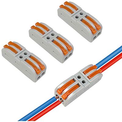 Aiqeer 16 Pièces SPL-2 Levier-Écrou Fil Connecteurs, 2 in 2 out 4 Ports Conducteur Compact Fils Connecteurs, Compact Connecteur Ressort Bornier - Publicité Aiqeer 16 Pièces SPL-2 Levier-Écrou Fil Connecteurs, 2 in 2 out 4 Ports Conducteur Compact Fils Connecteurs, Compact Connecteur Ressort Bornier - Publicité
