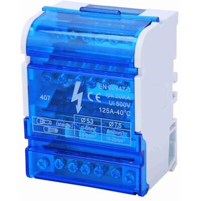 Fafeicy Boîte de Distribution de Rail Din 125A/500V, 407 Boîte, 4 IN 24 OUT, Répartiteur Étagé Tétrapolaire, Boîte de Jonction à 4 Niveaux pour Génie Électrique - Publicité Fafeicy Boîte de Distribution de Rail Din 125A/500V, 407 Boîte, 4 IN 24 OUT, Répartiteur Étagé Tétrapolaire, Boîte de Jonction à 4 Niveaux pour Génie Électrique - Publicité