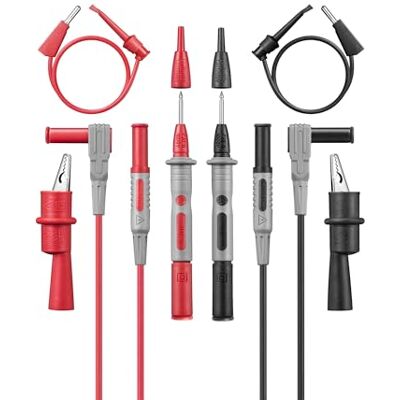 AstroAI Sondes de Multimètre, 8 Pièces de Cordon Testeur Electrique Inclus Pinces Crocodile, Mini Grip Fil, Petits Crochets et Sondes de Test - Publicité AstroAI Sondes de Multimètre, 8 Pièces de Cordon Testeur Electrique Inclus Pinces Crocodile, Mini Grip Fil, Petits Crochets et Sondes de Test - Publicité