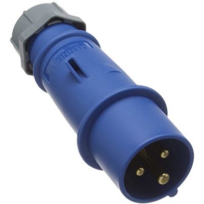Mennekes 248 Amv-top Single Part Corps Plug, protection IP 44, 6 heures Terre position, 3 Pole, courant de 16 A, 230 V, Bleu - Publicité Mennekes 248 Amv-top Single Part Corps Plug, protection IP 44, 6 heures Terre position, 3 Pole, courant de 16 A, 230 V, Bleu - Publicité