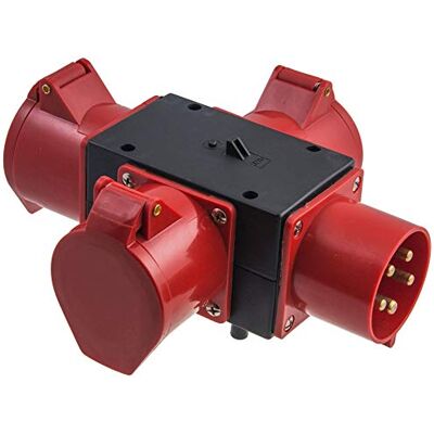 PAWBOL Distributeur Distributeur de courant de Construction de distribution électrique Adaptateur 3 x 32 A/CEE 400 V - Publicité PAWBOL Distributeur Distributeur de courant de Construction de distribution électrique Adaptateur 3 x 32 A/CEE 400 V - Publicité