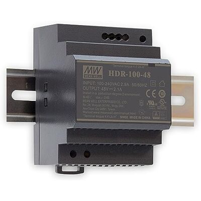 MEAN WELL Alimentation Rail DIN HDR-100-12 HDR-100-12 12 V/DC 7.1 A 85.2 W 1 x 1 pc(s) - Publicité MEAN WELL Alimentation Rail DIN HDR-100-12 HDR-100-12 12 V/DC 7.1 A 85.2 W 1 x 1 pc(s) - Publicité