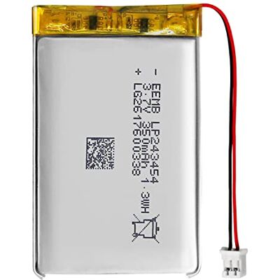 EEMB Batterie Lithium polymère 3,7v 350mAh 243454 Batterie Rechargeable lipo avec connecteur JST avec VXI Blue Parrott vérifier la polarité de l'équipement et du connecteur Avant l'achat - Publicité EEMB Batterie Lithium polymère 3,7v 350mAh 243454 Batterie Rechargeable lipo avec connecteur JST avec VXI Blue Parrott vérifier la polarité de l'équipement et du connecteur Avant l'achat - Publicité