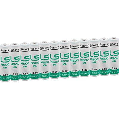 Saft LS 14500 3,6 V Lithium Pack de 12, Blanc - Publicité Saft LS 14500 3,6 V Lithium Pack de 12, Blanc - Publicité