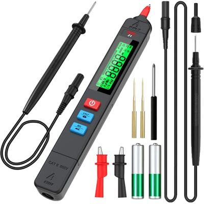BSIDE Z1 Kit Testeur de Tension Sans Contact Unipolaire Multimètre Automatique avec Pinces Crocodiles, Pointes d’extension, Câble de Test 2m, Testeur de Tension Ohm Continuité Phase Capacité Diode - Publicité BSIDE Z1 Kit Testeur de Tension Sans Contact Unipolaire Multimètre Automatique avec Pinces Crocodiles, Pointes d’extension, Câble de Test 2m, Testeur de Tension Ohm Continuité Phase Capacité Diode - Publicité