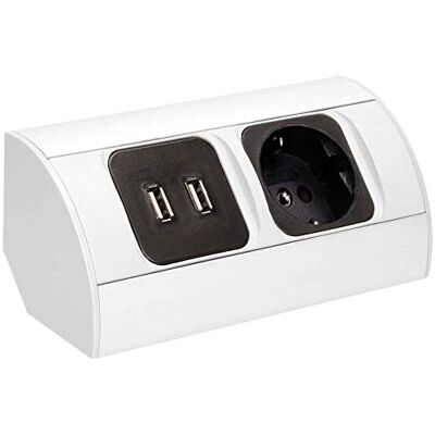 Orno - OR-AE-1310 - 2x Schuko - 2x USB - Multiprise - Publicité Orno - OR-AE-1310 - 2x Schuko - 2x USB - Multiprise - Publicité