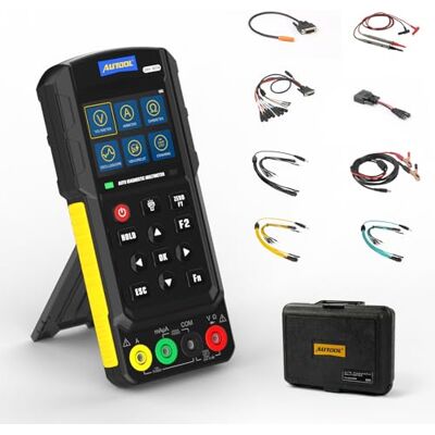 AUTOOL Multimètre automobile TRMS Oscilloscope numérique AC/DC 1000 V 20 A Appareil de diagnostic automobile pour détection ECU, ligne K et signal CAN-Bus Signal de capteur - Publicité AUTOOL Multimètre automobile TRMS Oscilloscope numérique AC/DC 1000 V 20 A Appareil de diagnostic automobile pour détection ECU, ligne K et signal CAN-Bus Signal de capteur - Publicité
