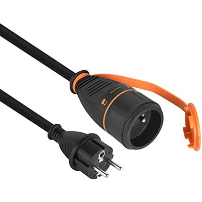 Electraline 01752 Rallonge Prolongateur IP44 20M en Caoutchouc H07RN-F 3G1.5mm Femelle Français Electralock équipée d'un système de Verrouillage Qui empêche la déconnexione fiche-Prise, Noir - Publicité Electraline 01752 Rallonge Prolongateur IP44 20M en Caoutchouc H07RN-F 3G1.5mm Femelle Français Electralock équipée d'un système de Verrouillage Qui empêche la déconnexione fiche-Prise, Noir - Publicité
