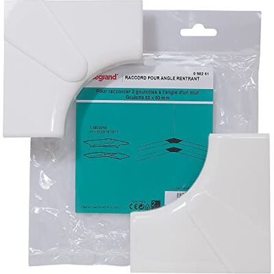 Legrand Raccord pour angle rentrant pour goulotte 80x50mm - Publicité Legrand Raccord pour angle rentrant pour goulotte 80x50mm - Publicité