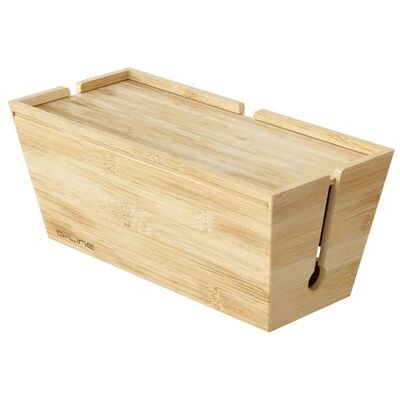 D-line Boîte à Câbles en Bambou Boîte de Rangement Naturelle pour Multiprises et Fils Organiseur Écologique avec Couvercle Coulissant Solution Élégante pour Cacher Les Câbles - Publicité D-line Boîte à Câbles en Bambou Boîte de Rangement Naturelle pour Multiprises et Fils Organiseur Écologique avec Couvercle Coulissant Solution Élégante pour Cacher Les Câbles - Publicité