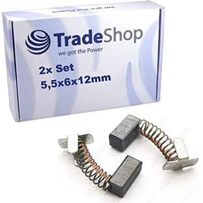 Trade-Shop Lot de 2 balais de charbon 5,5 x 6 x 12 mm pour Bosch GDR 18 V-LI (3 601 JA1 351, 3 601 JA1 380, 3 601 JA1 381, 3 601 JA1 3B0) - Publicité Trade-Shop Lot de 2 balais de charbon 5,5 x 6 x 12 mm pour Bosch GDR 18 V-LI (3 601 JA1 351, 3 601 JA1 380, 3 601 JA1 381, 3 601 JA1 3B0) - Publicité